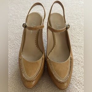 Cole Haan Women's Brenna Maryjane Wedge Slingbacks - Size 8.5